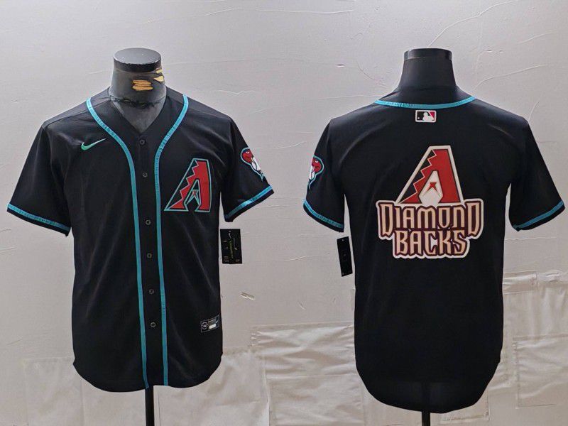 Men Arizona Diamondback Blank Black Game 2024 Nike MLB Jersey style 3